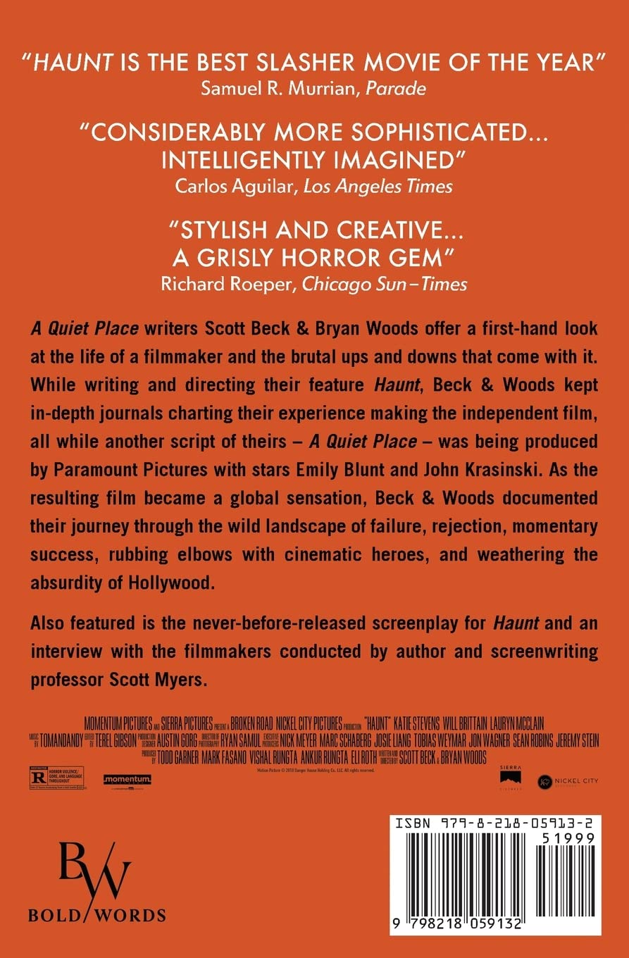Woods & Beck Autographed Book - HAUNT: Screenplay & Filmmaker Diaries